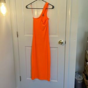 AFRM ONE SHOULDER MIDI DRESS